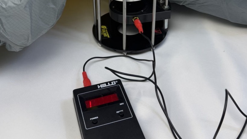 Paraglider fabric porosity test.